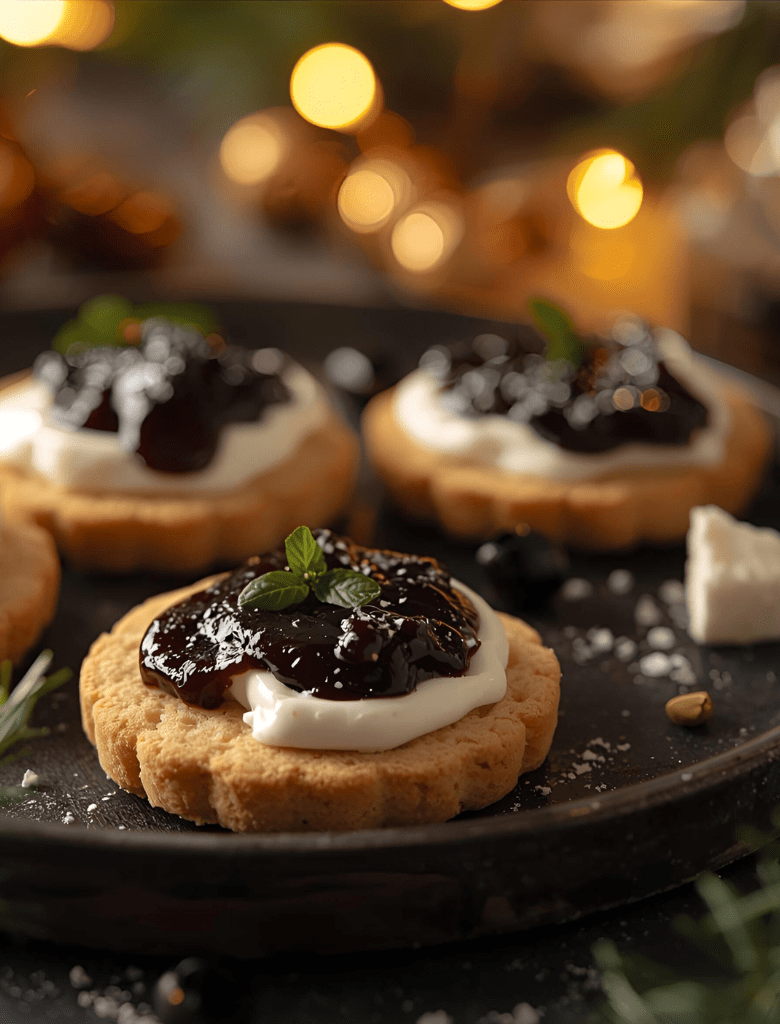 Sablés au chèvre & confiture d'olive