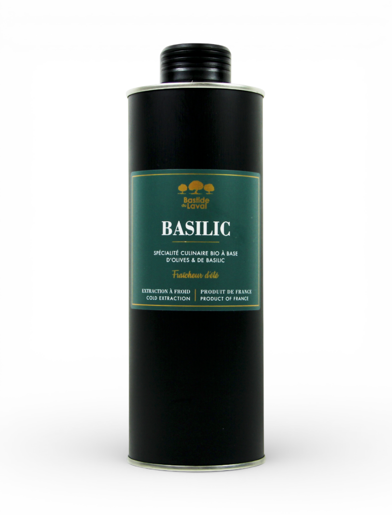 Huile d'olive au Basilic 50cl - NOUVEAU CRU