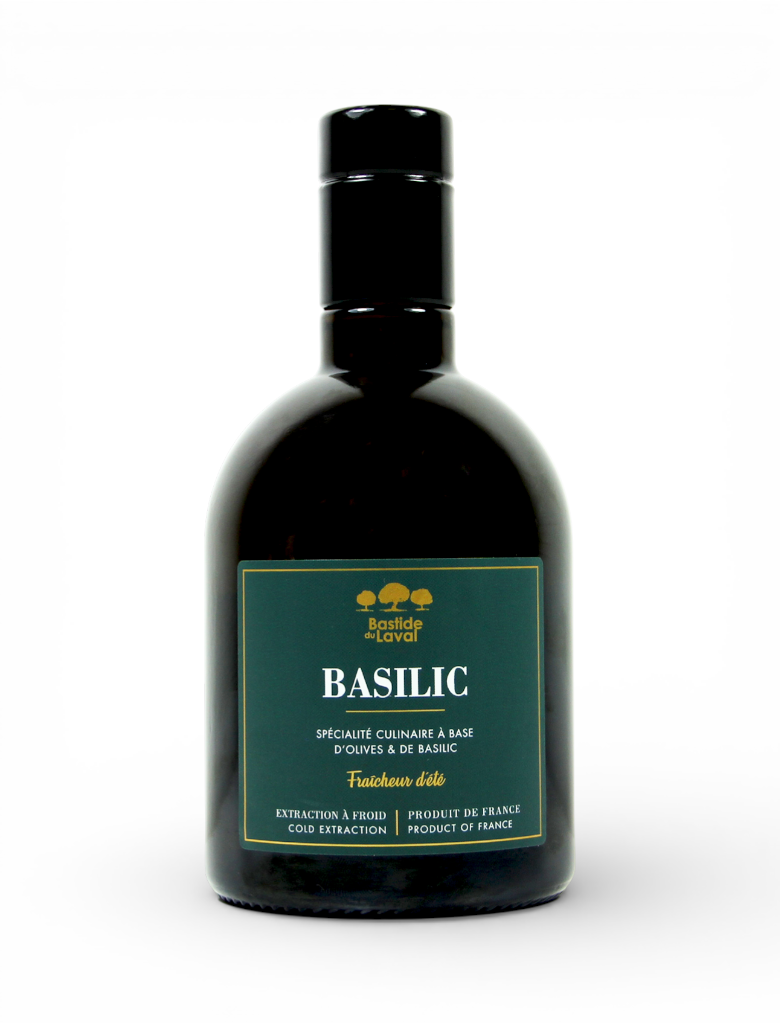 Huile d'olive au Basilic 50cl - NOUVEAU CRU