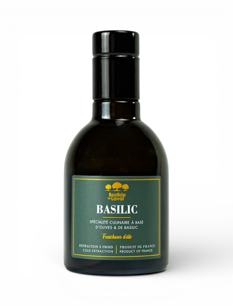 Huile d'olive au Basilic 25cl - NOUVEAU CRU