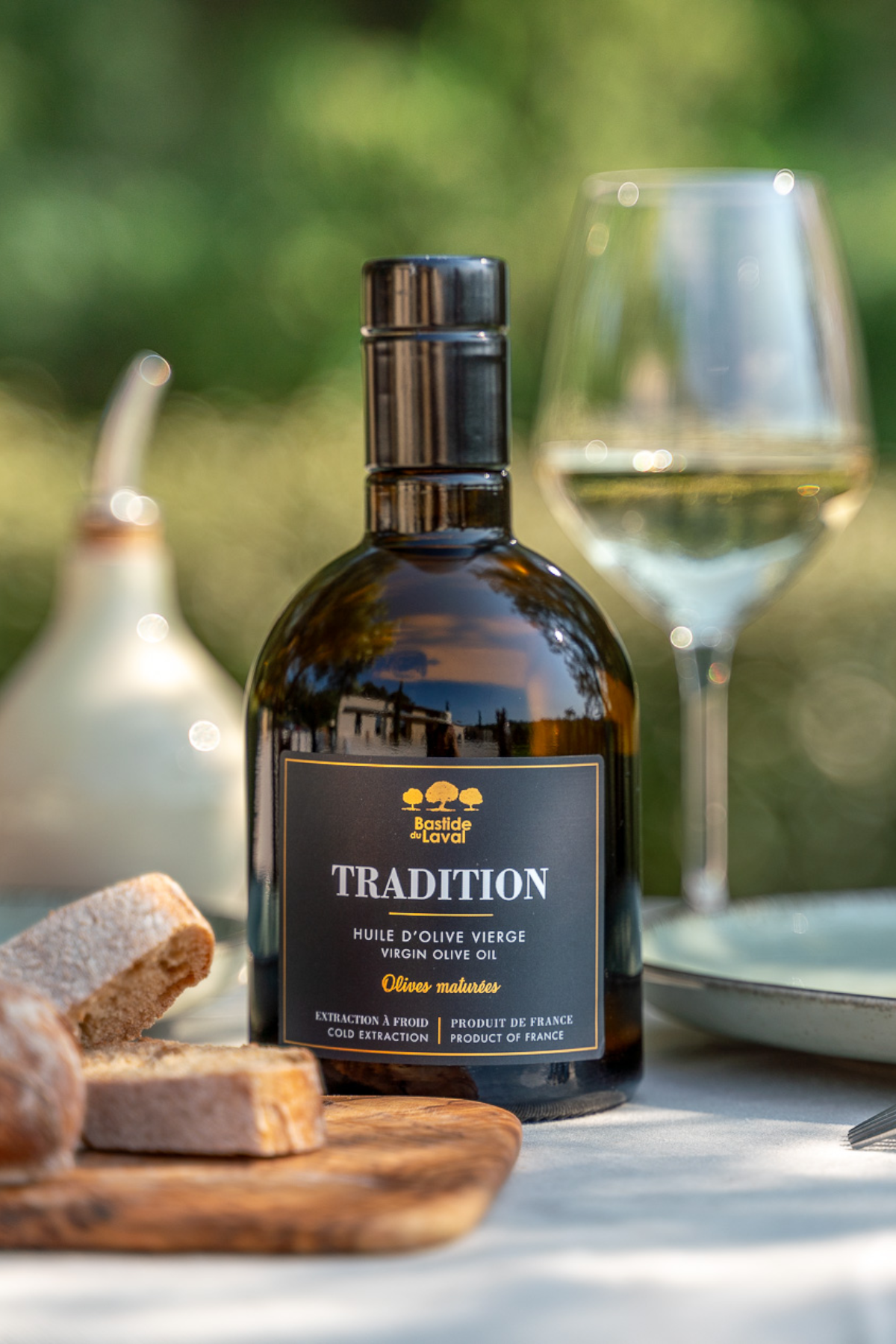 Bouteille En Verre 50cl Pour Huile D'olive - Décor Toscane Et Olives