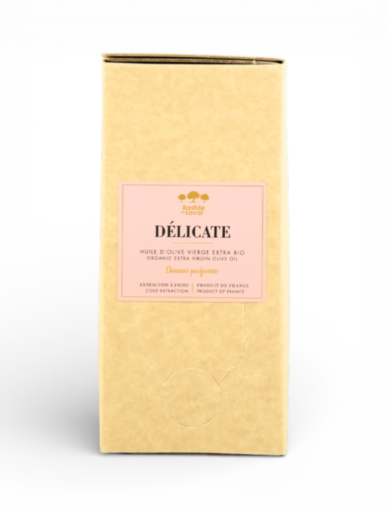 Huile d'olive bio DÉLICATE 3L - NOUVEAU CRU