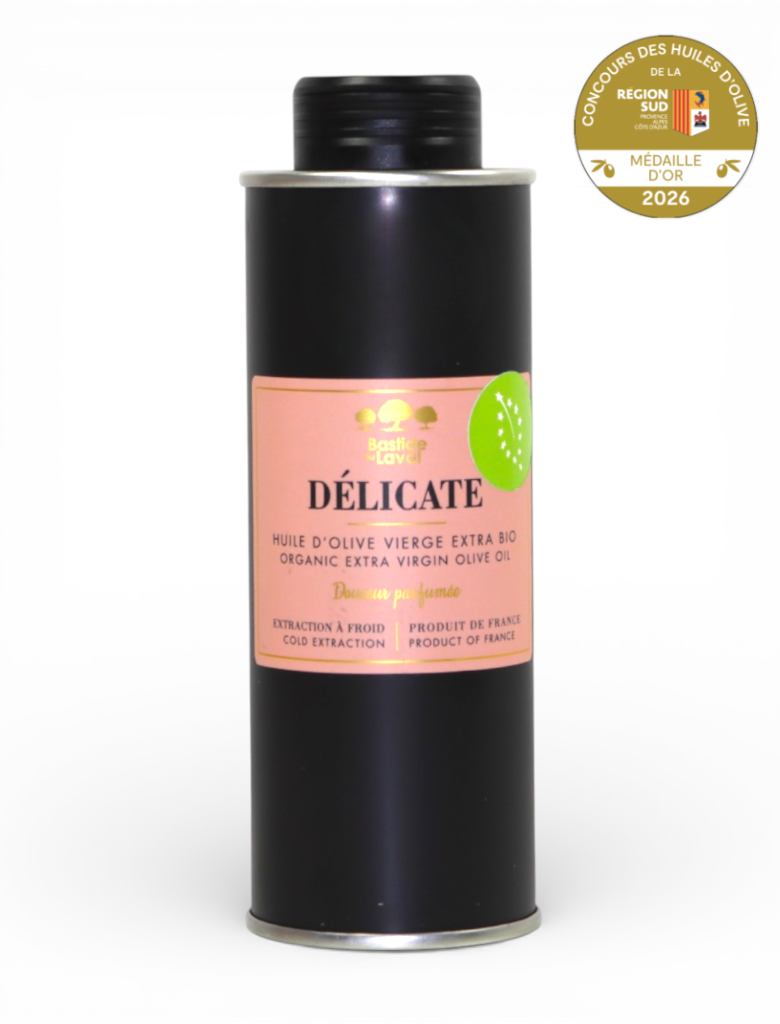 Huile d'olive bio DÉLICATE 50cl - NOUVEAU CRU
