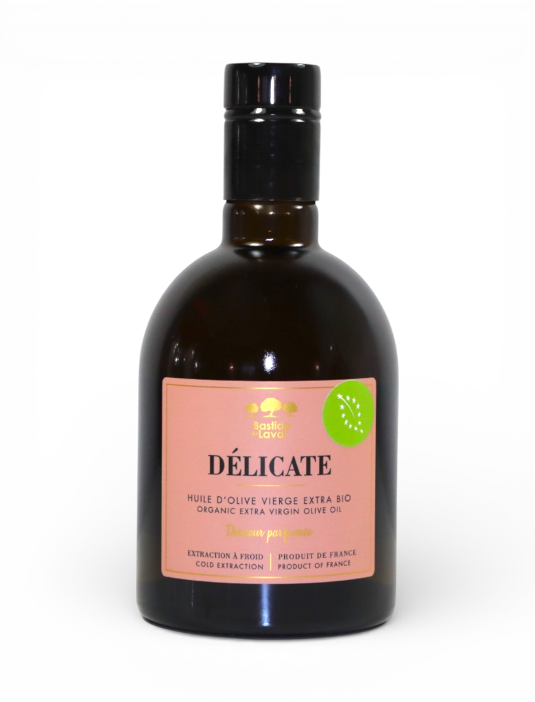 Huile d'olive bio DÉLICATE 50cl - NOUVEAU CRU