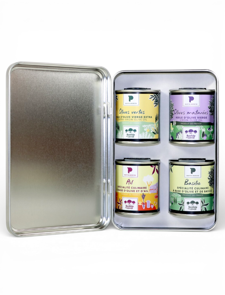 Coffret découverte 4 huiles d'olive 10cl - collection Provence
