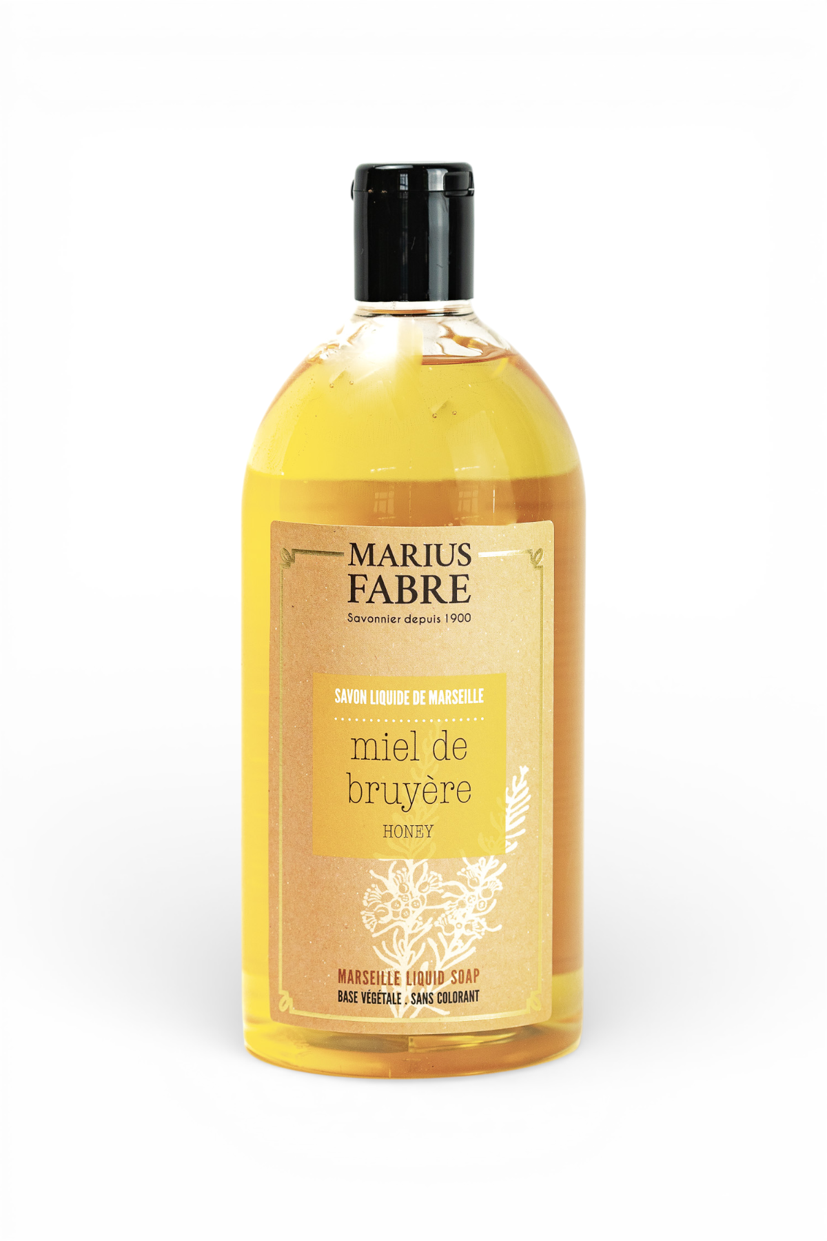 Savon liquide de Marseille Miel recharge 1L