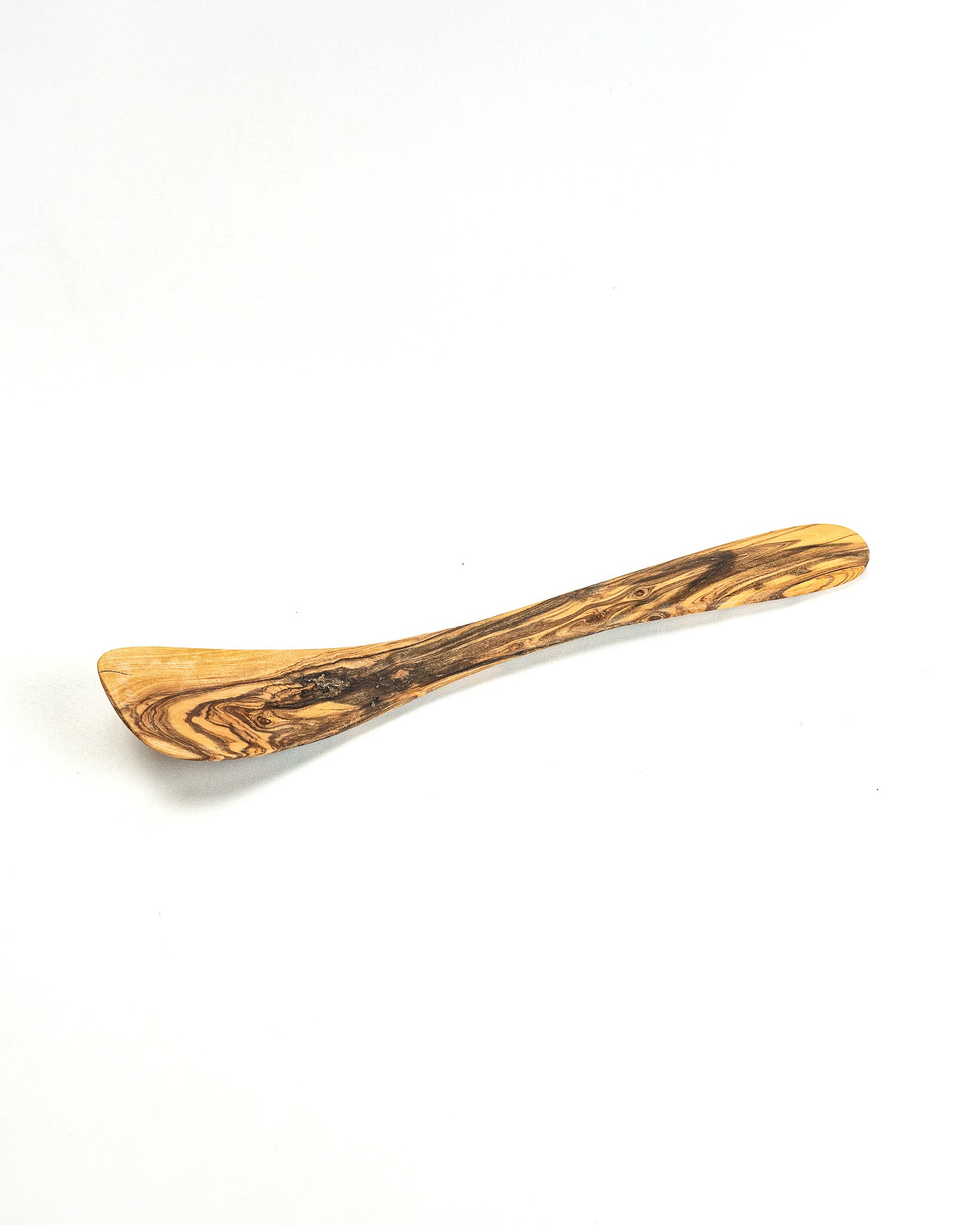Straight olive wood spatula