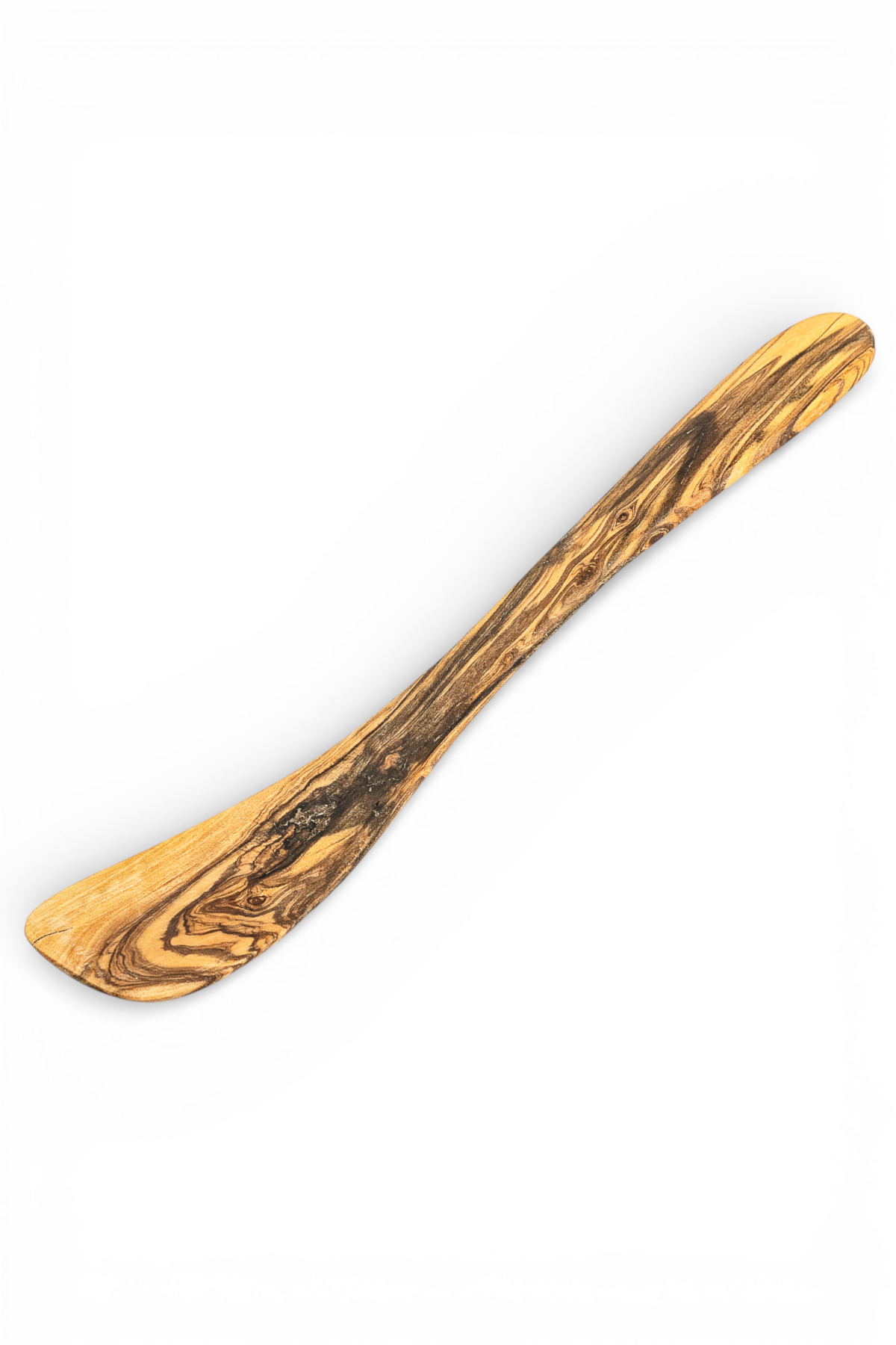 Straight olive wood spatula