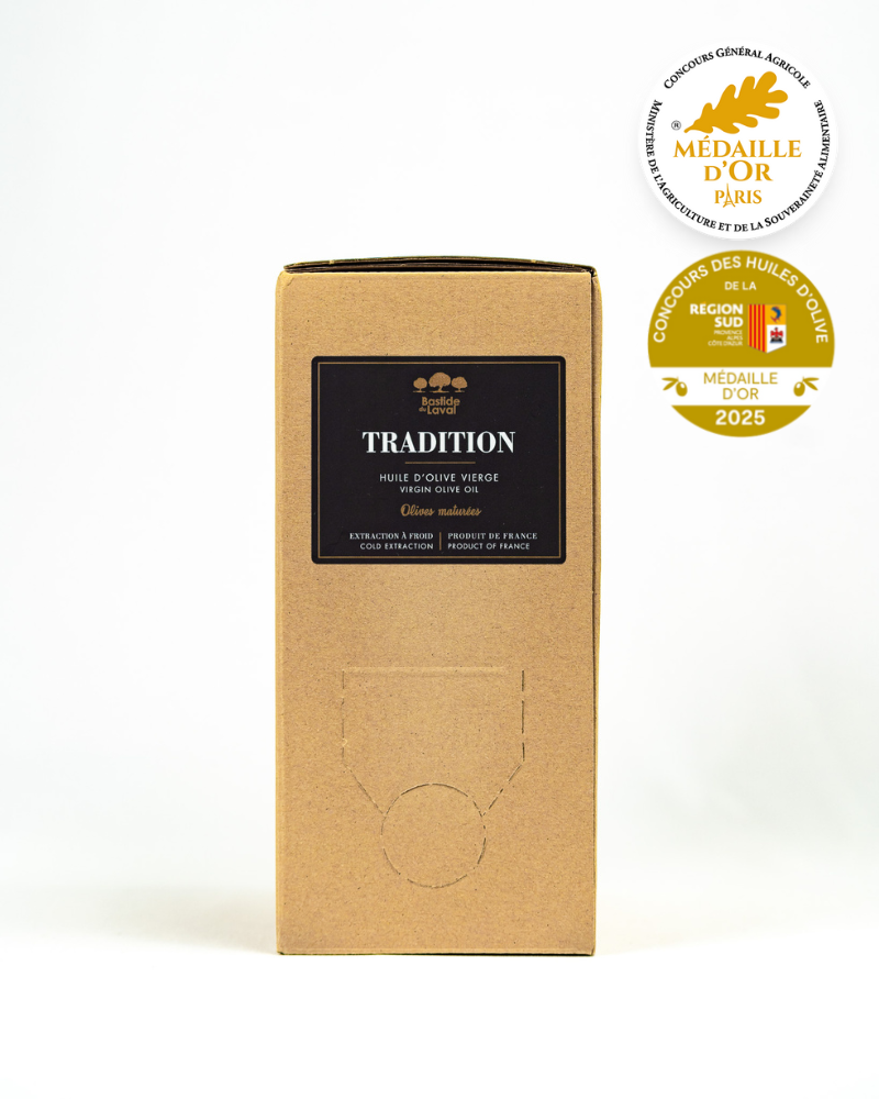 Huile d'olive TRADITION 3L - nouveau cru