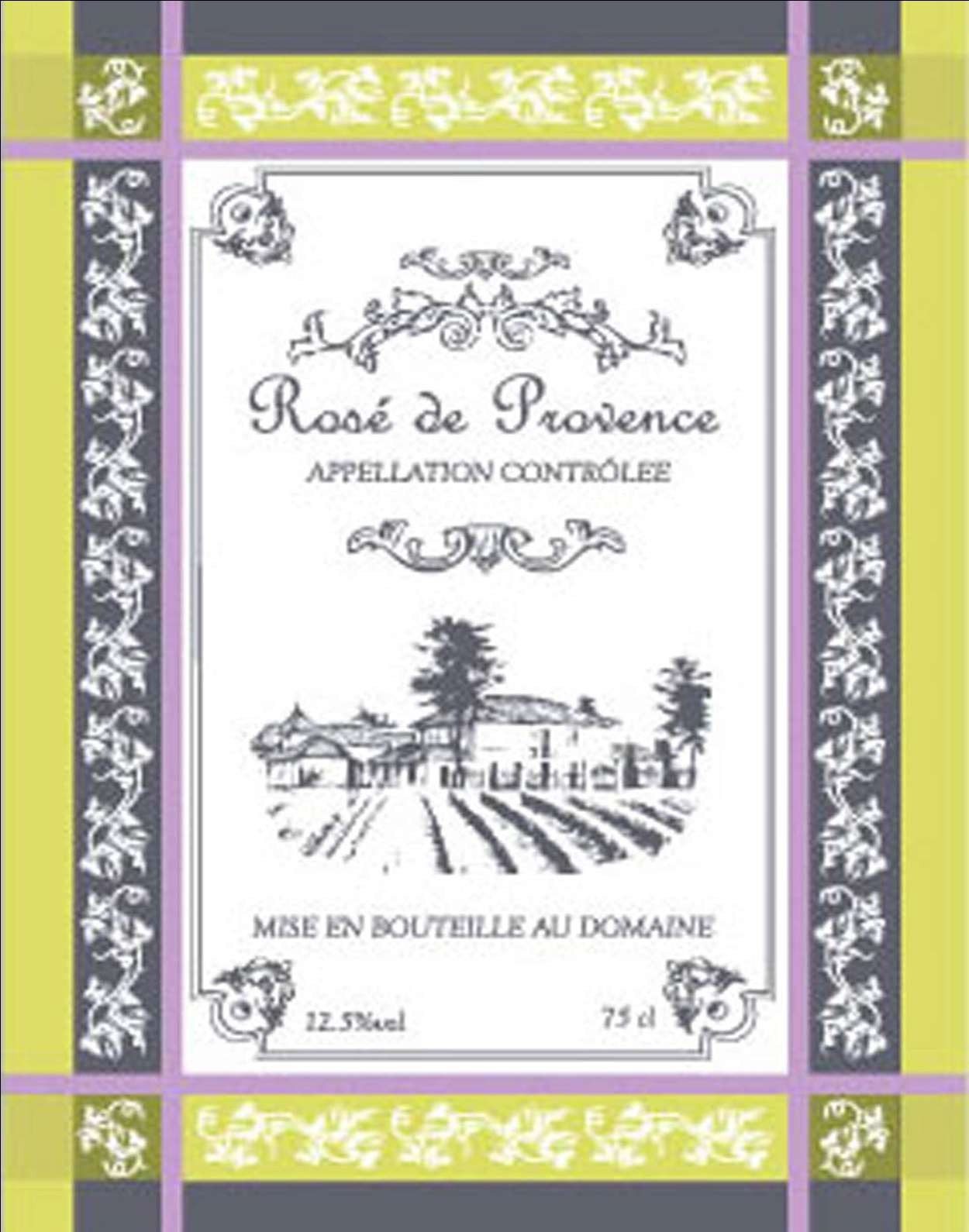 Rosé de Provence Anise tea towel