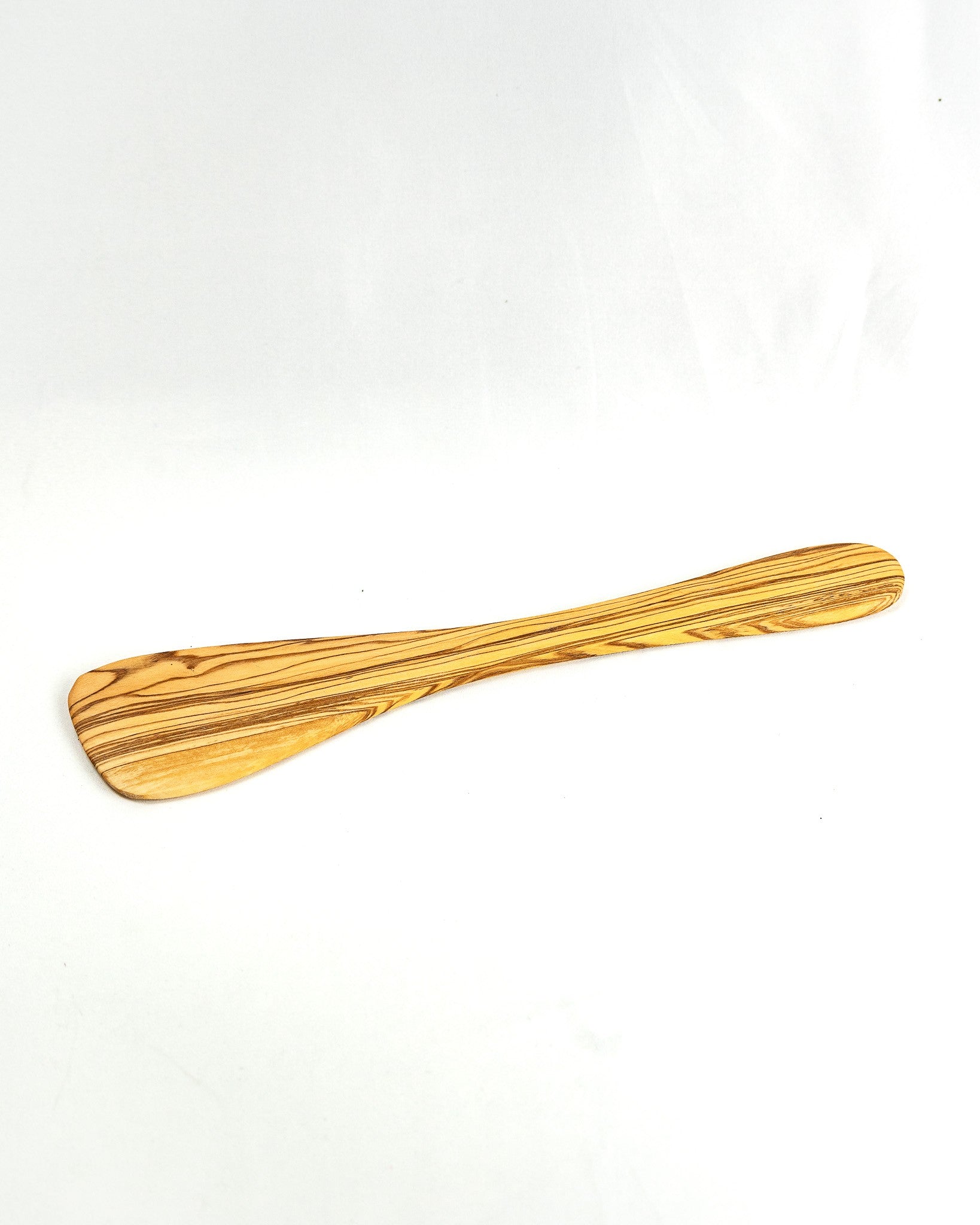 Straight olive wood spatula