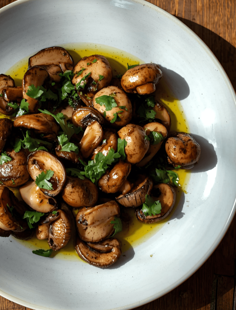 Champignons sautés & huile d’olive Origine