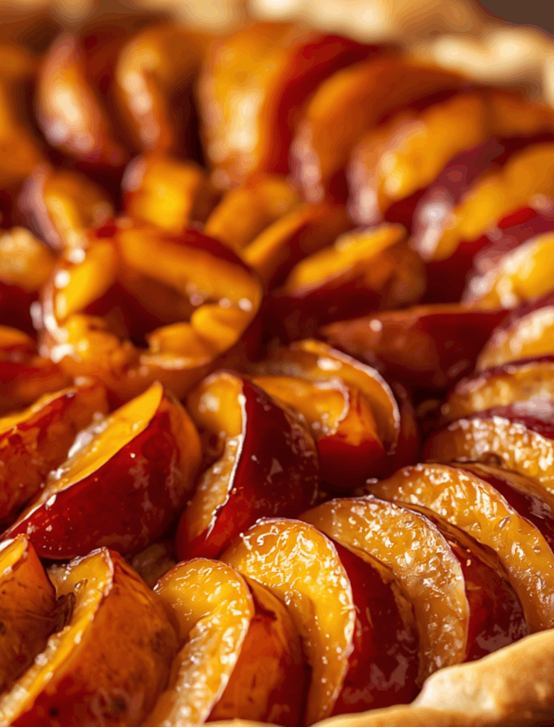 Tarte fine aux nectarines, romarin & huile d'olive lavande