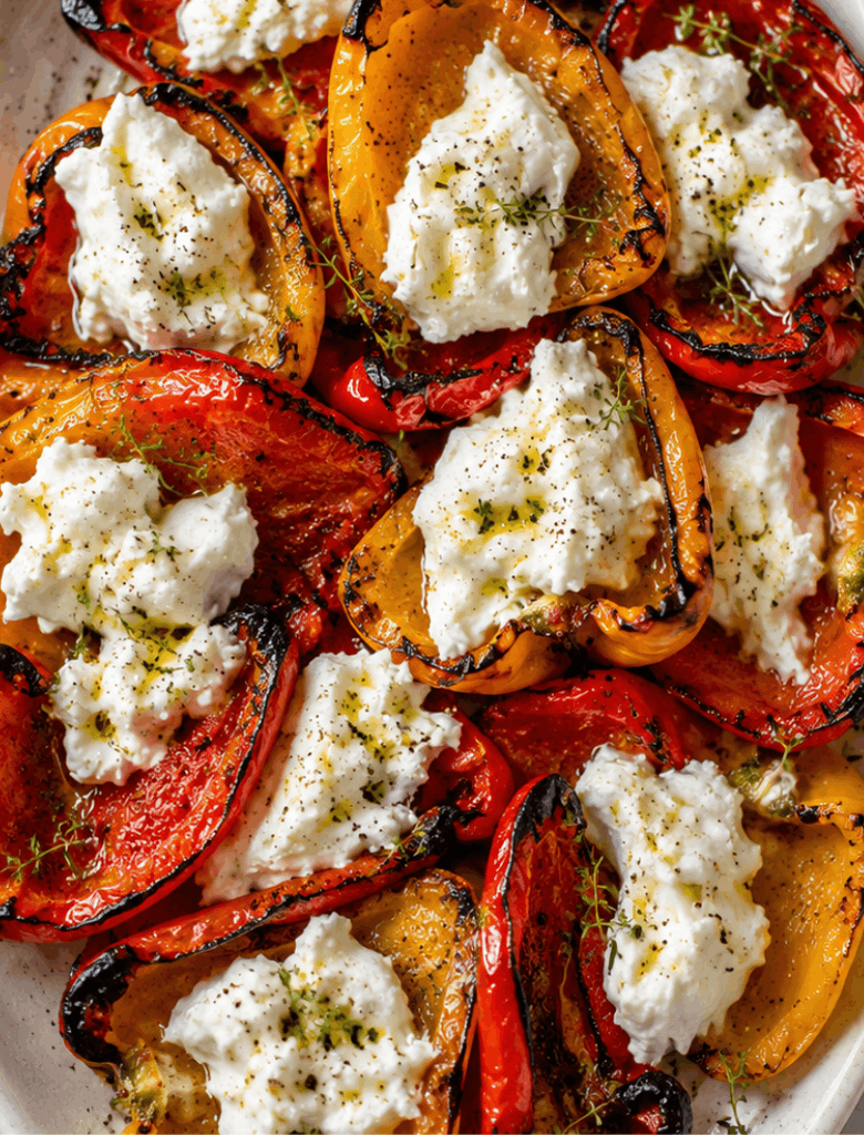 Poivrons rôtis, burrata & huile d'olive Origine