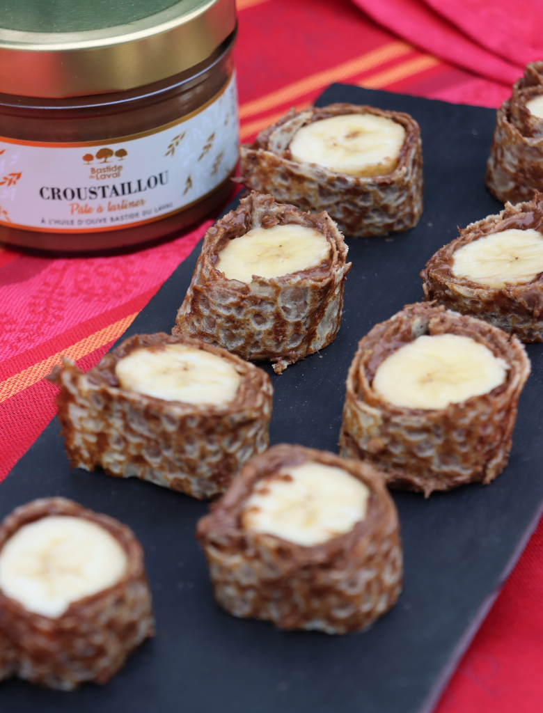 Makis de crêpes banane & Croustaillou