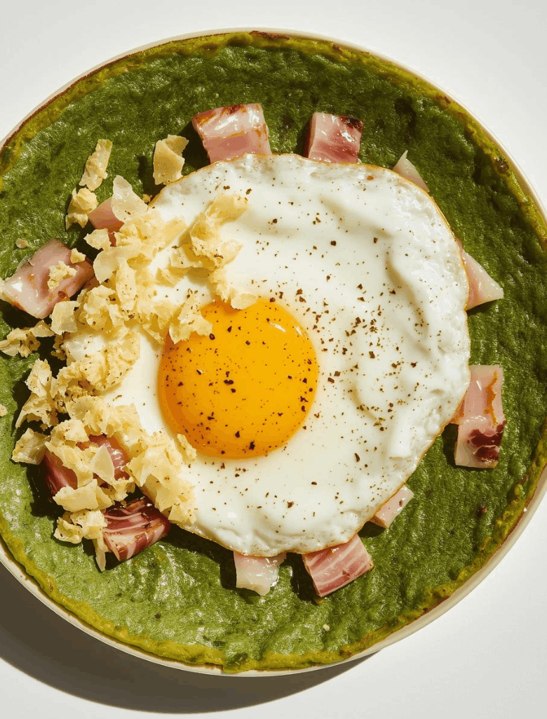 Crêpe huile d'olive Création & épinards