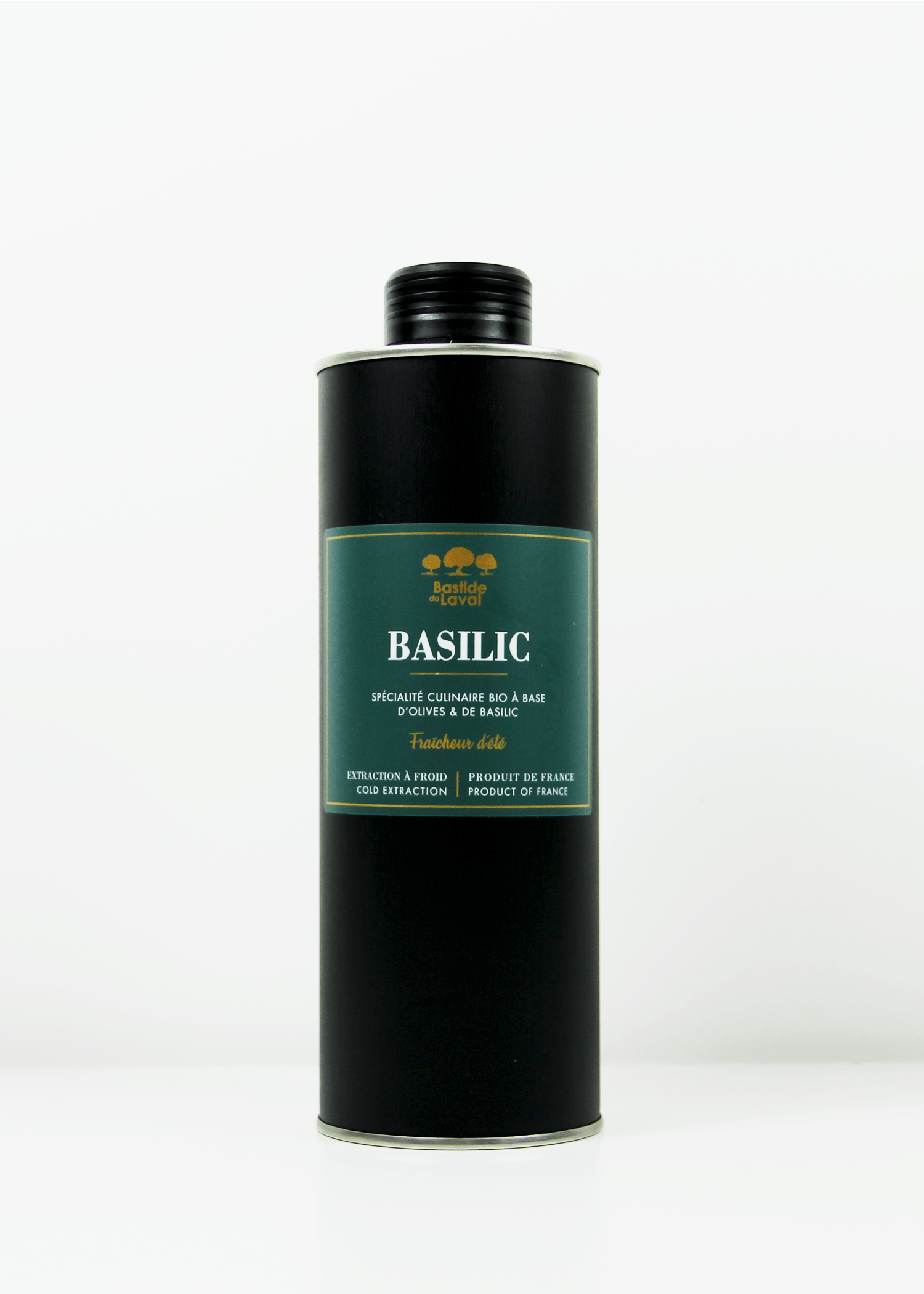 Huile d'olive au Basilic 50cl - nouveau cru