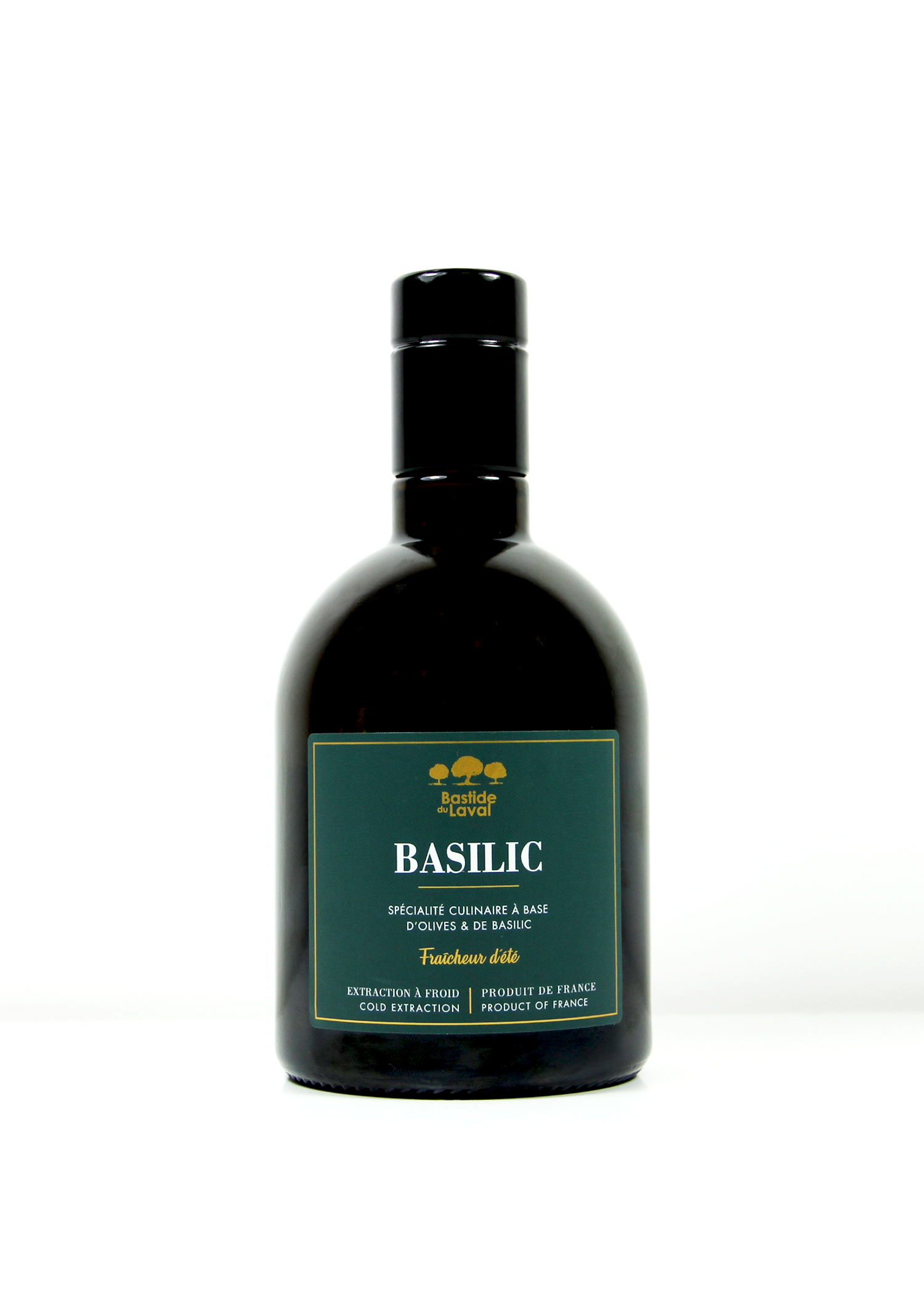 Huile d'olive au Basilic 50cl - nouveau cru