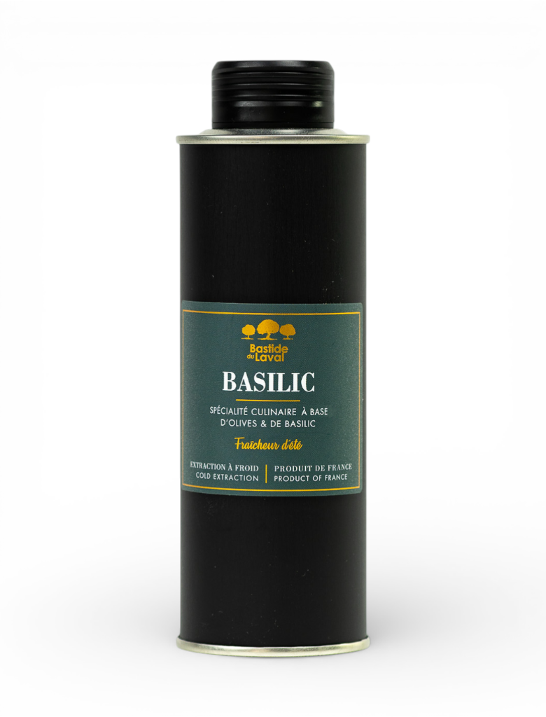 Huile d'olive au Basilic 25cl - NOUVEAU CRU