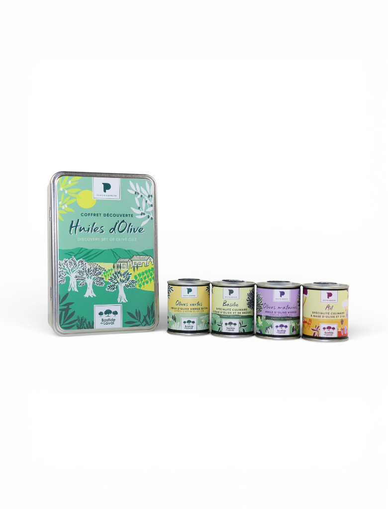 Coffret découverte 4 huiles d'olive 10cl - collection Provence