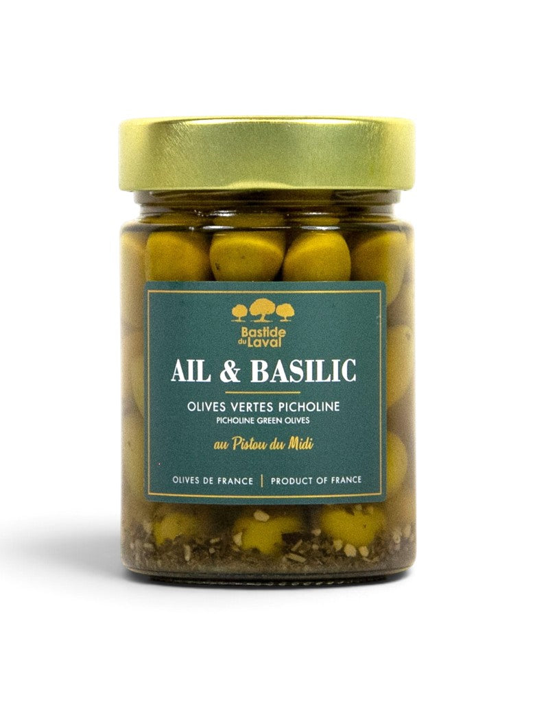 Olives Picholine Ail Basilic