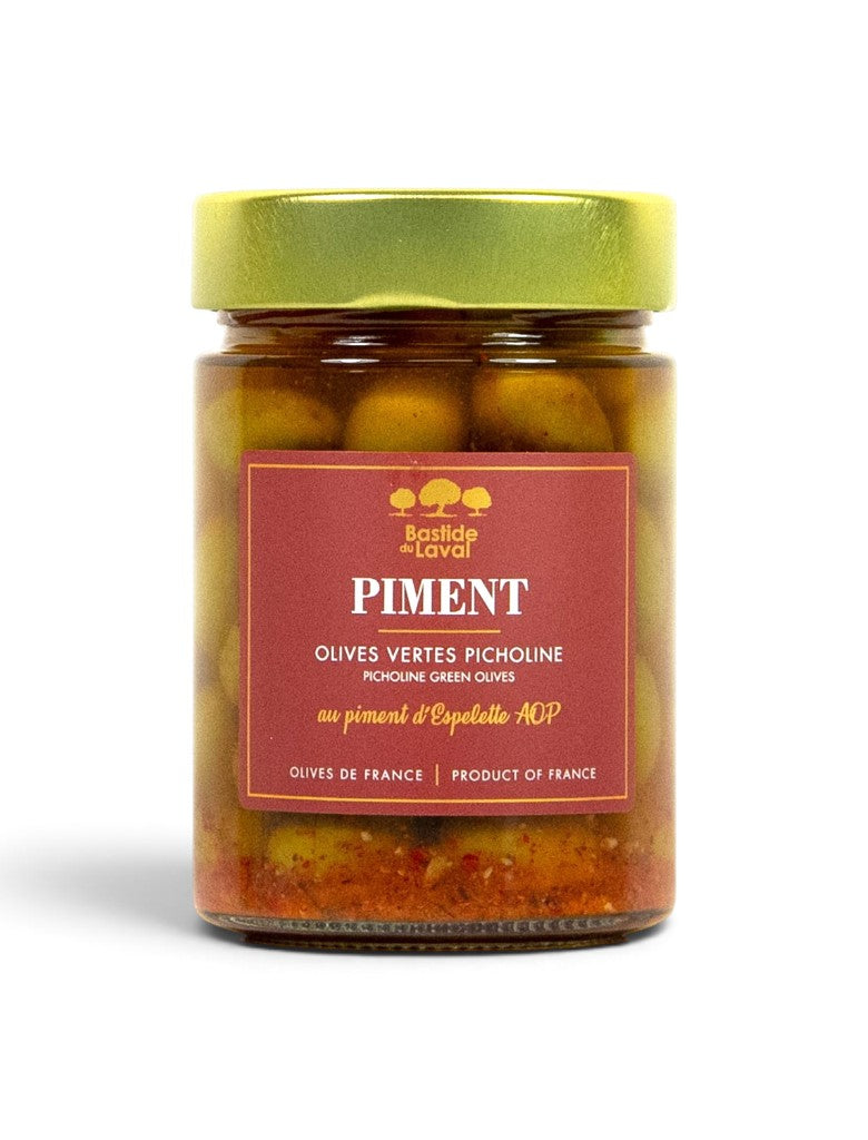Olives vertes Picholine au Piment