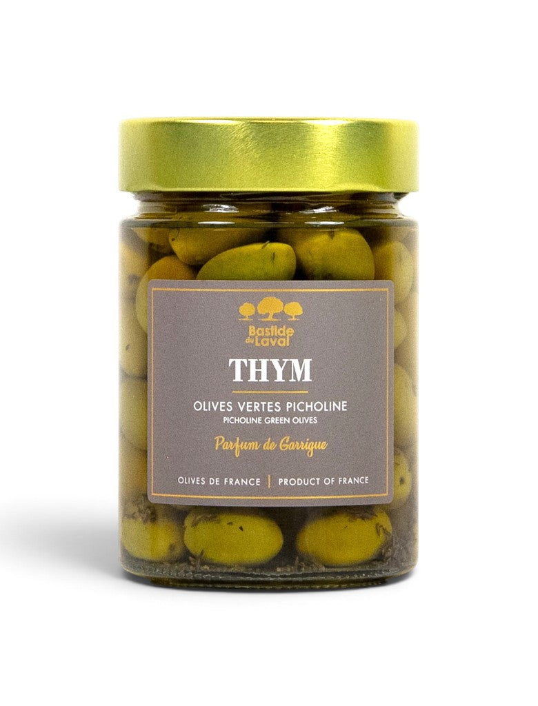 Olives vertes Picholine au Thym