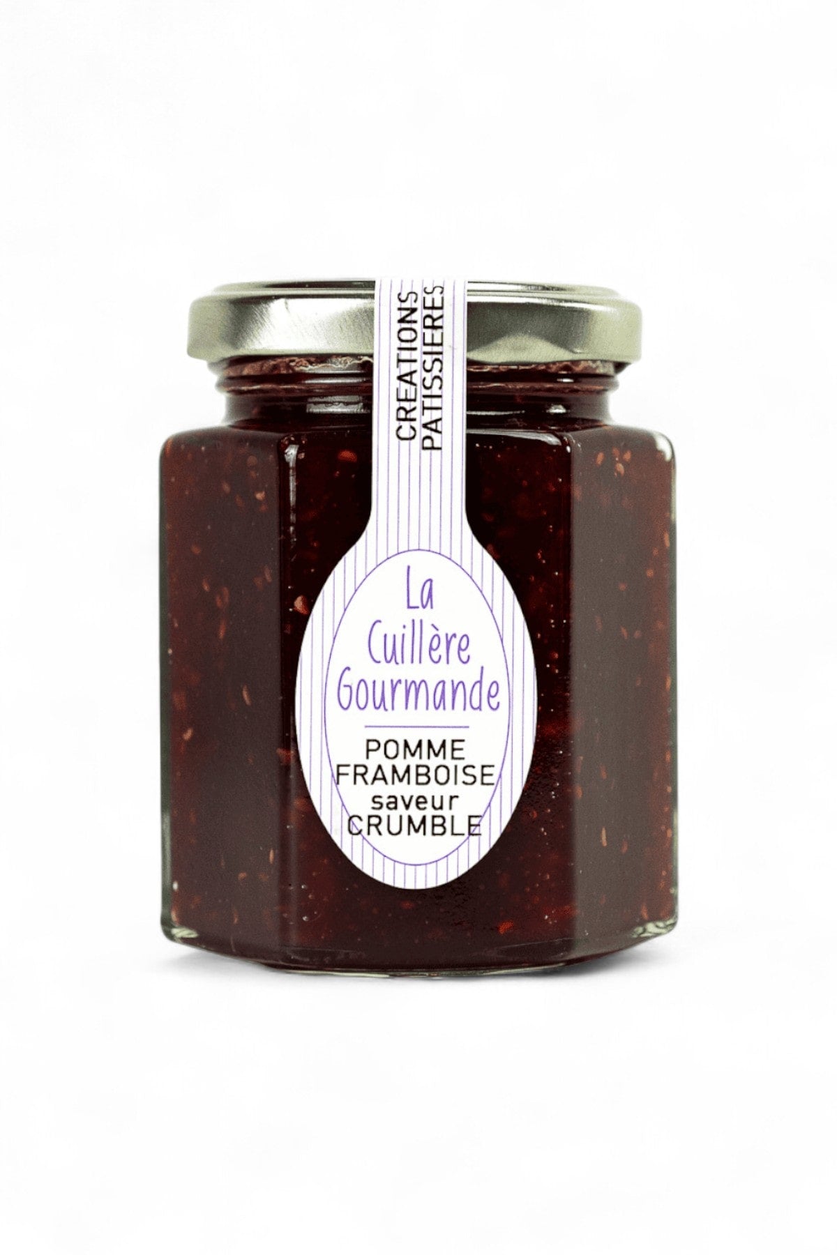 Confiture pomme framboise saveur crumble