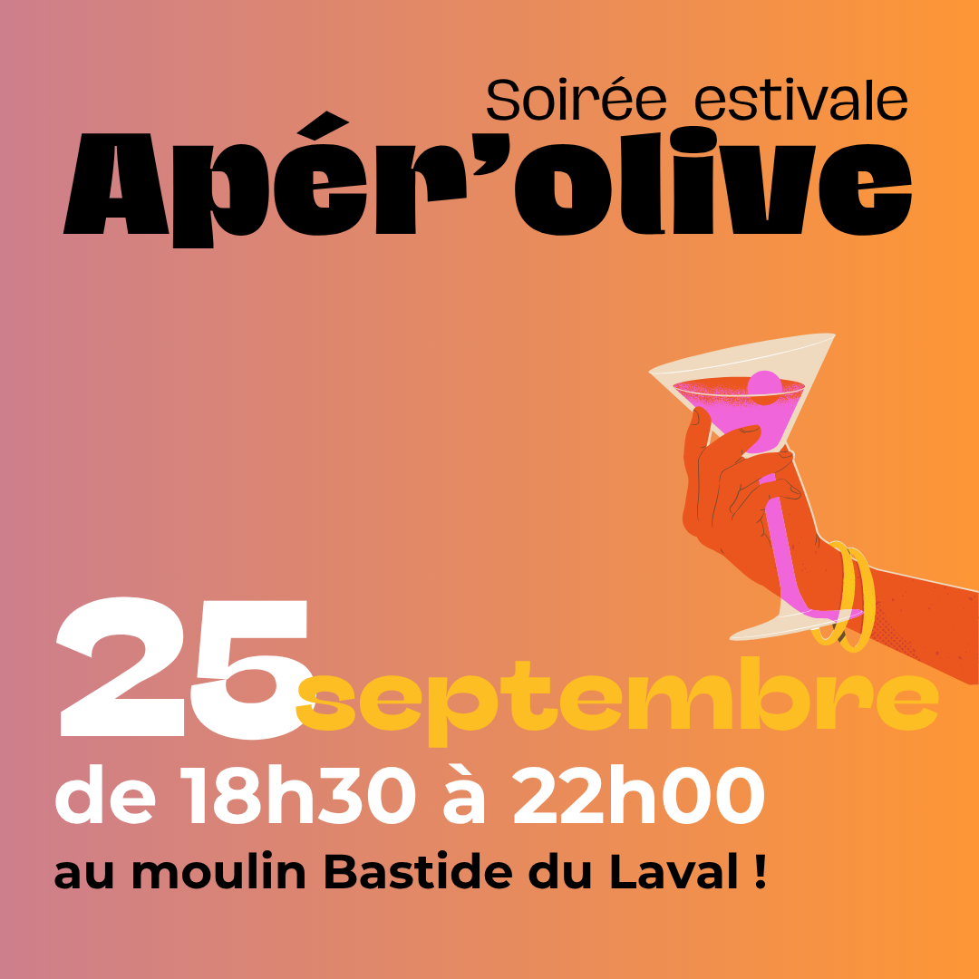 Réservation place Apér'olive - jeudi 25 septembre