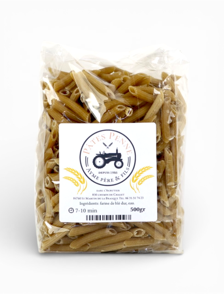 Pâtes artisanales à base de blé dur - Penne